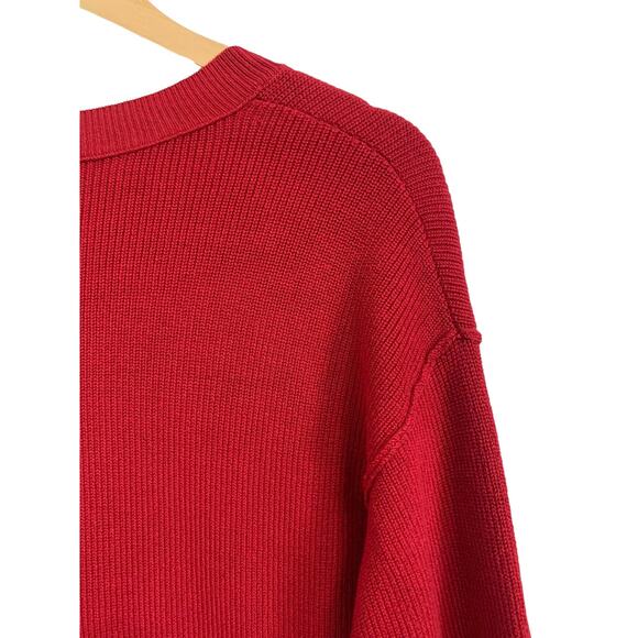 Copied - Caslon Crew Neck Rib Tunic Sweater in Red Chili Size Small NEW - Picture 5 of 7
